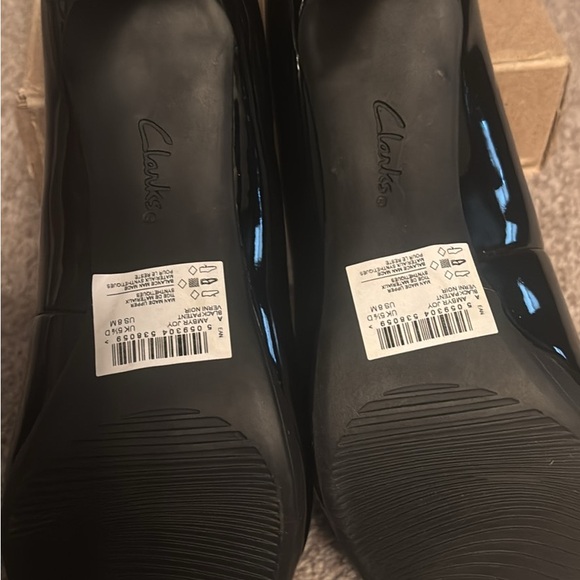 NWT Clark’s collection black patent leather pumps size 8 - Picture 5 of 5
